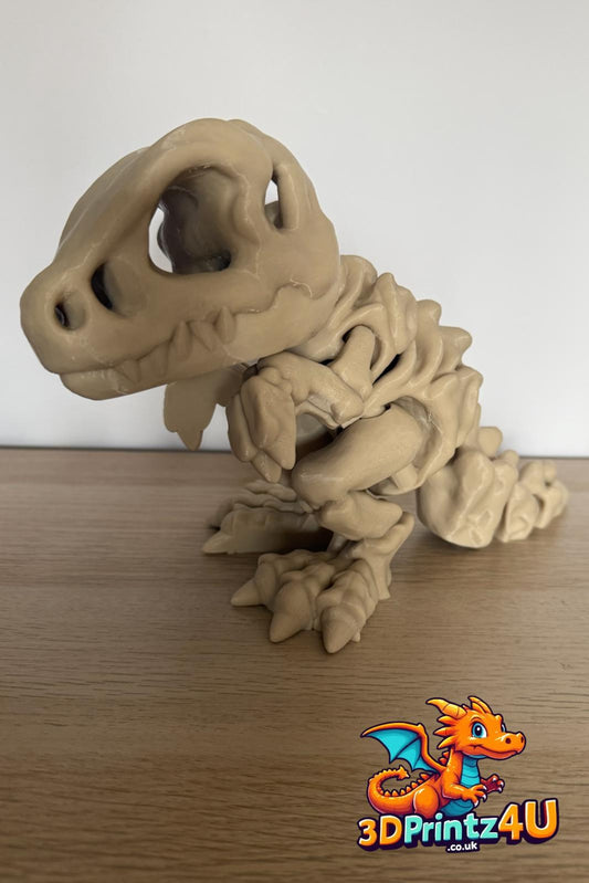 Adorable 3D Printed T-Rex Skeleton Figurine 17cm High Bone