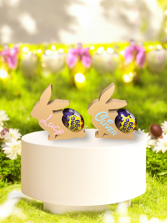 Easter Bunny Egg Holder. Personalised.